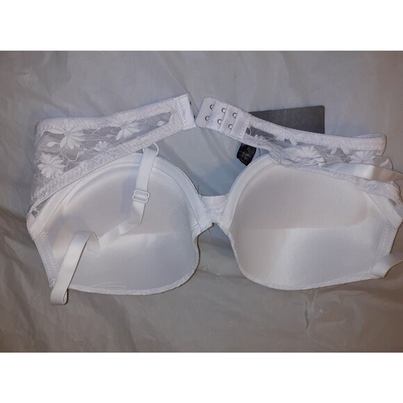 Youmita 38C White Floral Lace Push-Up Bra & XL Floral Lace Panty NWT - Picture 6 of 8